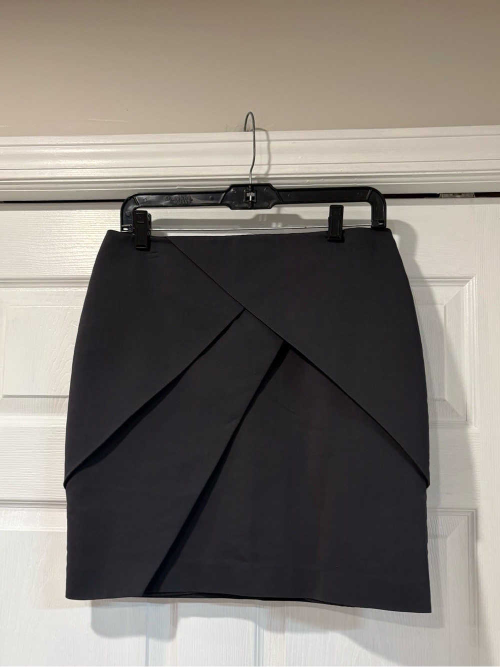H&M Black Mini Skirt with Folded Overlay